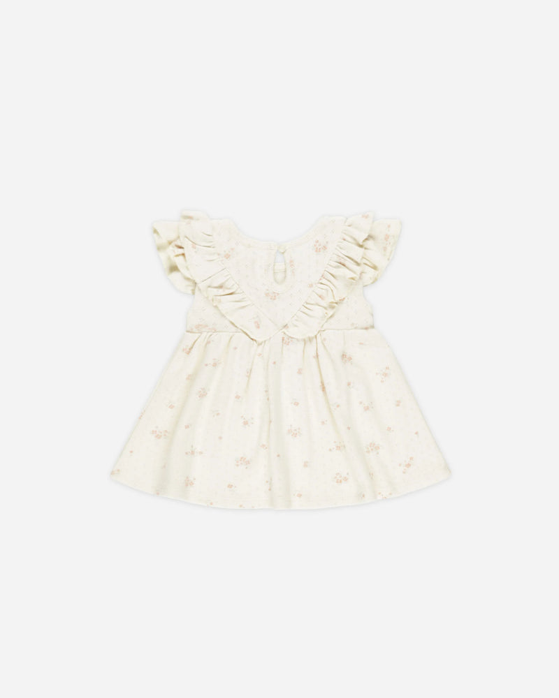 Sleeveless Ruffle V Dress
